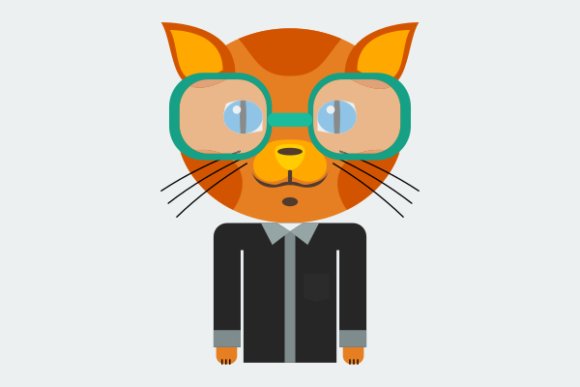 Download Geek Cat Character Illustration - Illustration Collection