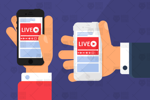 Download Live Streaming in Hand Illustration - Illustration Collection